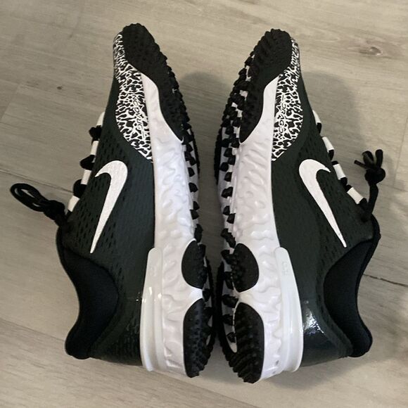 NEW-Nike-Alpha Huarache Elite 4 FastpitchTurf Shoes Black & White-womens Size 11 - Picture 15 of 16